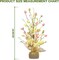 Easter Decorations, 18 Inch Pre-Lit Easter Egg Tree Tabletop Decor with Delicate Ornaments
